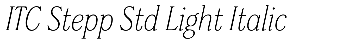 ITC Stepp Std Light Italic